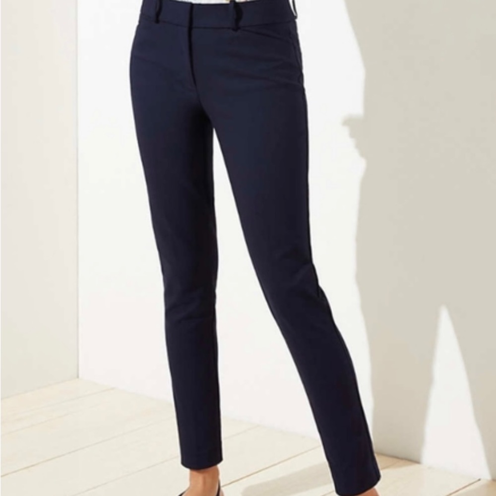 Loft Navy Blue Skinny Marisa Pants